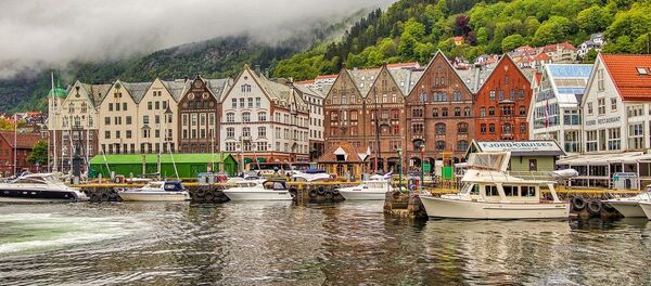 Вид на набережную в Бергене, Норвегия - Sputnik Кыргызстан