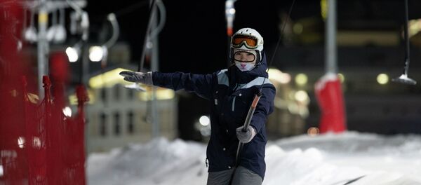 Вечернее катание на горном курорте  Красная Поляна - Sputnik Кыргызстан