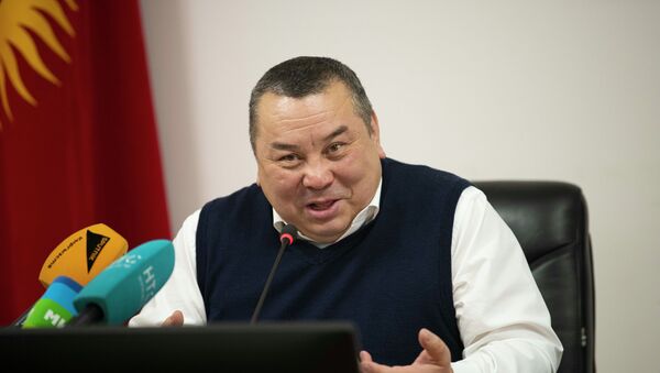 Оставивший должность исполняющего обязанности мэра Бишкека Балбак Тулобаев во время пресс-конференции. 09 февраля 2021 года - Sputnik Кыргызстан
