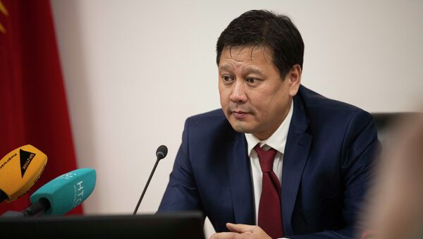 Новый исполняющий обязанности мэра Бишкека Эрмек Нургазиев во время пресс-конференции. 09 февраля 2021 года - Sputnik Кыргызстан