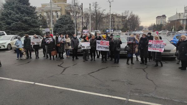 У мэрии Бишкека проходит запланированный митинг активистов, выступающих против отстрела собак в столице - Sputnik Кыргызстан