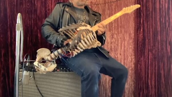 Музыкант сделал из скелета дяди гитару и сыграл — жуткое видео - Sputnik Кыргызстан