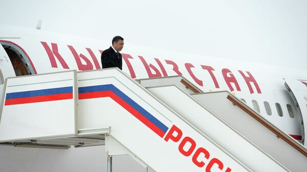 Президент Садыр Жапаров  во время рабочего визита в Россию. Архивное фото - Sputnik Кыргызстан