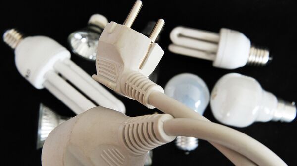Лампочки и электрическая вилка. Иллюстративное фото - Sputnik Кыргызстан