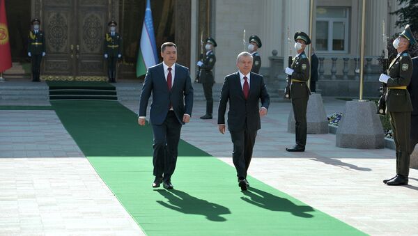 Президент Кыргызской Республики Садыр Жапаров и президент Республики Узбекистан Шавкат Мирзиёев - Sputnik Кыргызстан