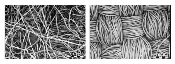 Волокна масок из хлопка и вискозы под микроскопом  - Sputnik Кыргызстан