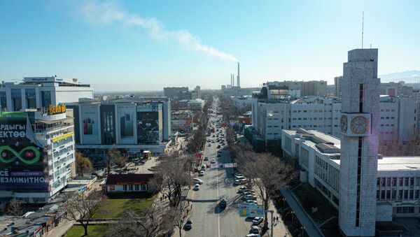 Вид с дрона на проспект Чуй в Бишкеке. Архивное фото - Sputnik Кыргызстан