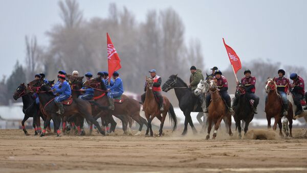 Финал высшей лиги республиканского турнира по кок-бору в Чолпон-Ате - Sputnik Кыргызстан