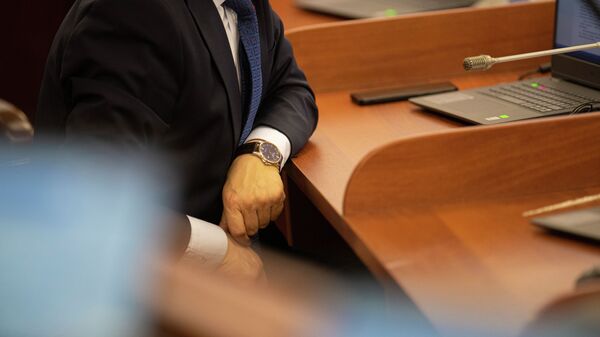 Депутат Жогорку Кенеша на заседании. Архивное фото - Sputnik Кыргызстан