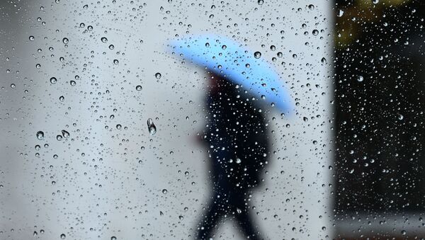 Пешеход во время дождя. Архивное фото - Sputnik Кыргызстан