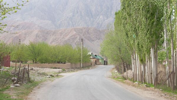 Пустая улица села Ак-Сай во время военного конфликта с Таджикистаном - Sputnik Кыргызстан