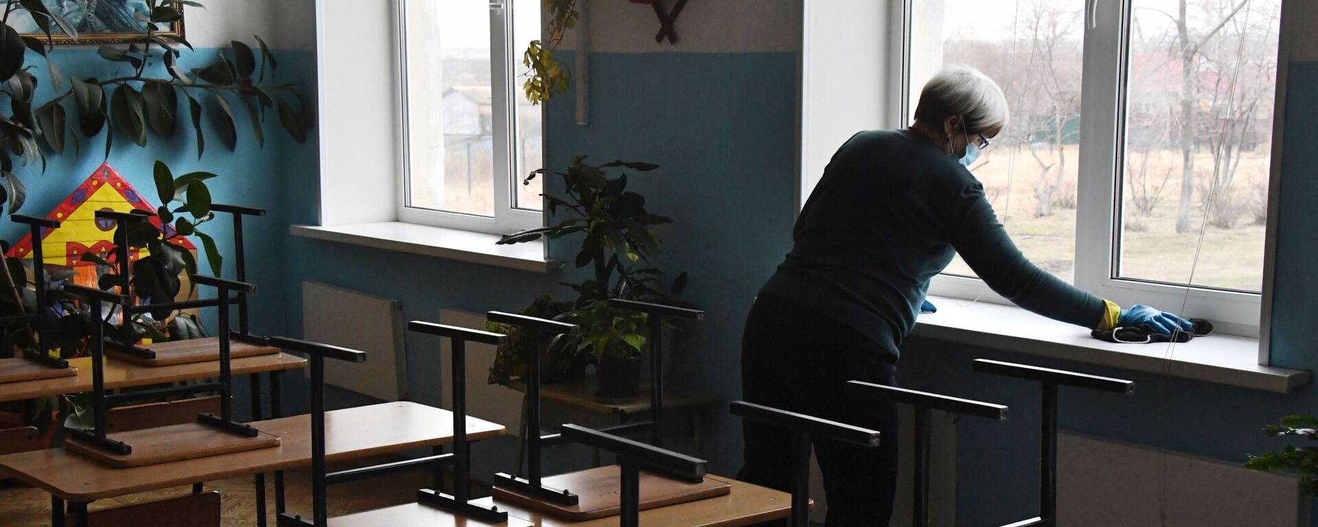 Карантинге жабылган мектеп. Архив - Sputnik Кыргызстан, 1920, 19.01.2022