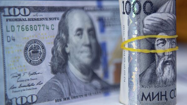 Доллары США и кыргызские сомы. Иллюстративное фото - Sputnik Кыргызстан