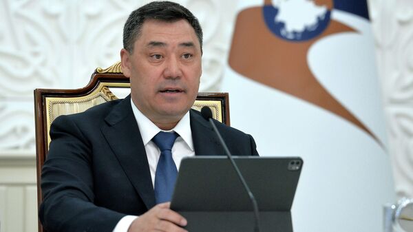 Президент Садыр Жапаров во время заседания ЕАЭС. Архивное фото - Sputnik Кыргызстан