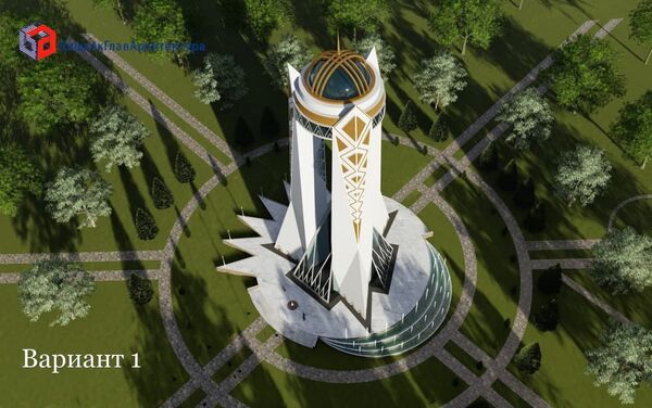 Согласно проекту, башня состоит из трех опор, а в ее центре — стеклянная пирамида - Sputnik Кыргызстан