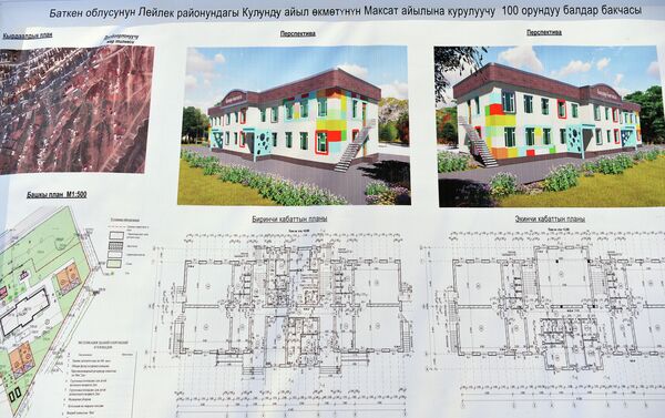 Пресс-служба президента опубликовала эскизы детского сада, который построят в селе Максат - Sputnik Кыргызстан