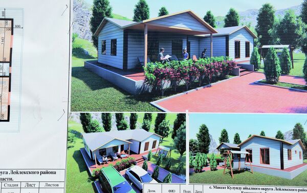 Пресс-служба президента опубликовала эскизы домов, которые построят в селе Максат - Sputnik Кыргызстан