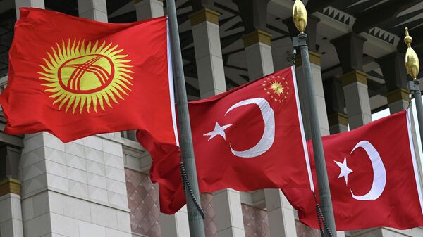 Флаги Кыргызстана и Турции. Архивное фото - Sputnik Кыргызстан