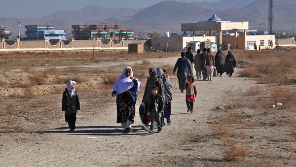 Беженцы из провинции Газни в Афганистане. Архивное фото - Sputnik Кыргызстан