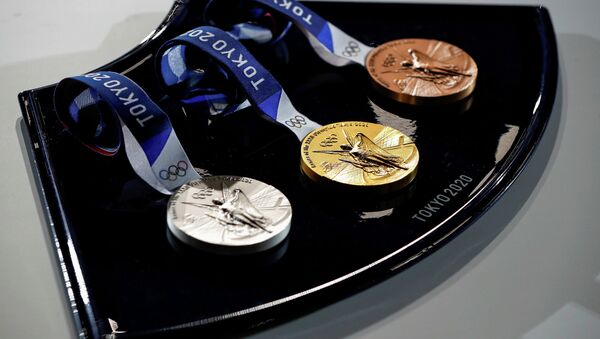 Медали для призеров XXXII летних Олимпийских игр в Токио. Архивное фото - Sputnik Кыргызстан