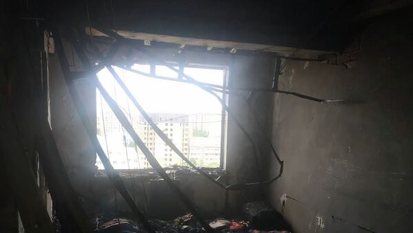 Пожар в квартире элитного дома в Бишкеке - Sputnik Кыргызстан