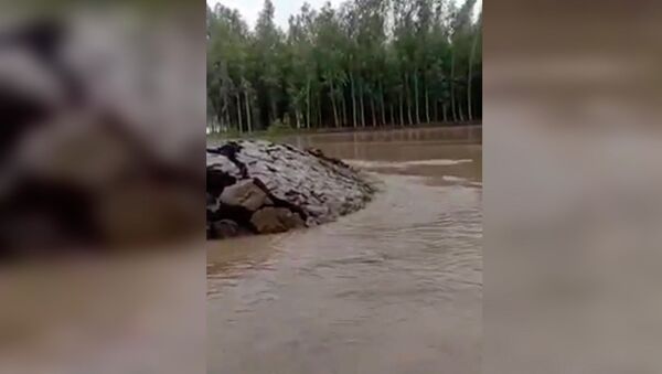 Земля поднялась из воды. Пугающее явление сняли на видео в Индии - Sputnik Кыргызстан