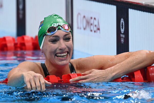 Tatjana Schoenmaker из ЮАР во время соревнований по плаванию на XXXII летних Олимпийских играх в Токио - Sputnik Кыргызстан