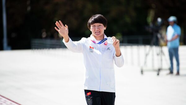 Серебряная медалистка Олимпийских игр в Токио Айсулуу Тыныбекова. Архивное фото - Sputnik Кыргызстан