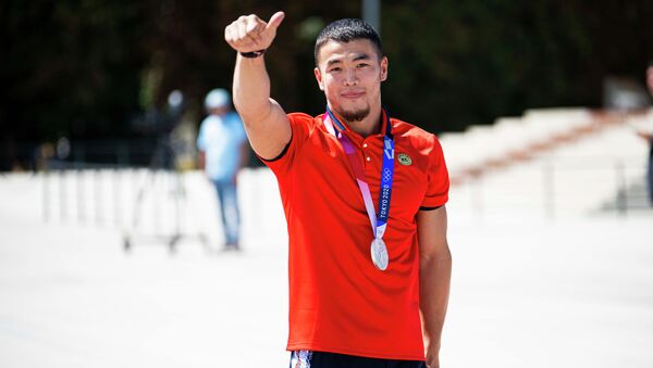 Серебряный медалист Олимпийских игр в Токио Акжол Махмудов. Архивное фото - Sputnik Кыргызстан