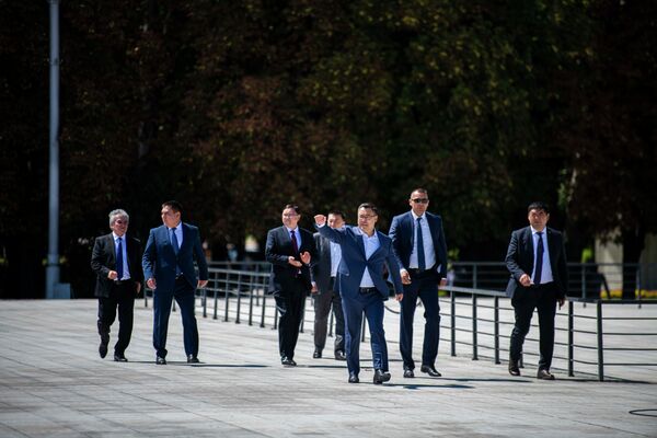 Церемония приветствия призеров и участников Олимпийских игр в Токио на площади Ала-Тоо - Sputnik Кыргызстан
