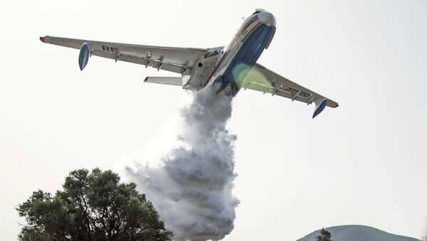Российский самолет-амфибия Бе-200 задействованный для тушения пожаров в Турции - Sputnik Кыргызстан