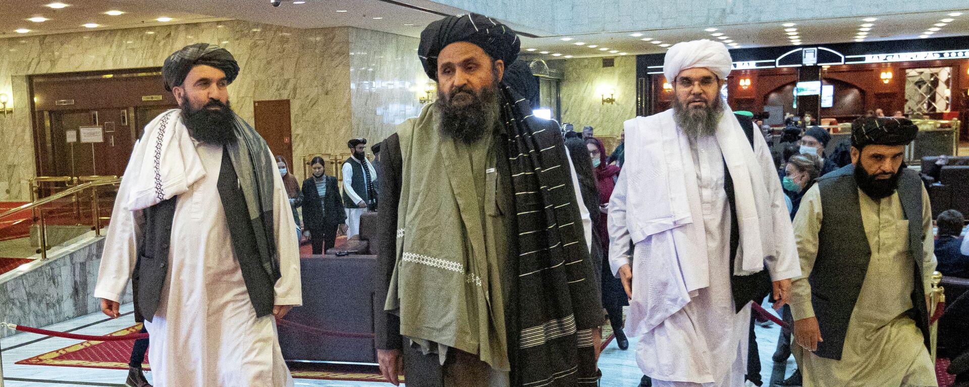 Делегация талибов на афганской мирной конференции в Москве. 18 марта 2021 года - Sputnik Кыргызстан, 1920, 17.08.2021