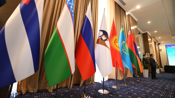 Флаги стран-участниц  ЕЭАС. Архивное фото - Sputnik Кыргызстан