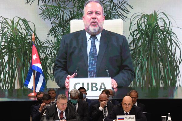 Кубанын премьер-министри Мануэль Маррэро Крус видеоконференциялык байланыш аркылуу кошулду - Sputnik Кыргызстан