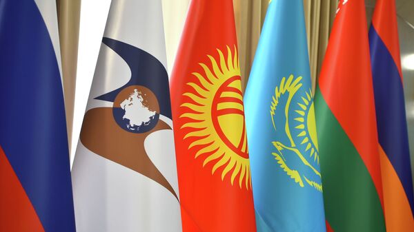 Флаги стра ЕАЭС. Архивное фото - Sputnik Кыргызстан