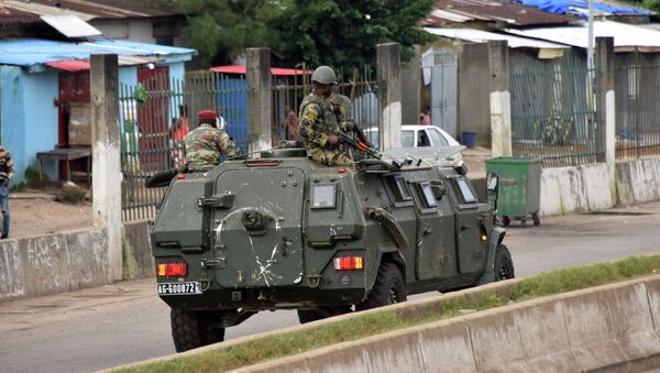 Военнослужащие вооруженных сил Гвинеи в Конакри, после того, как была слышна постоянная стрельба - Sputnik Кыргызстан