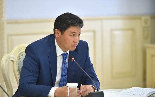 Жыйын алдында министрлерге министрлер кабинетинин төрагасынын биринчи орун басары Азиз Аалиевди тааныштырып, ага жоопкерчиликтүү кызматта ийгиликтерди каалады - Sputnik Кыргызстан