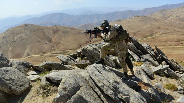 Афганское движение сопротивления патрулирует в районе Анаба, провинция Панджшер, Афганистан - Sputnik Кыргызстан