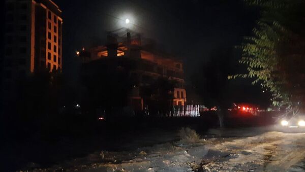 Пожар на стройке в Бишкеке - Sputnik Кыргызстан