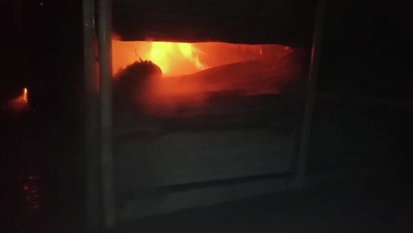 Пожар на рынке Кыял в Бишкеке - Sputnik Кыргызстан