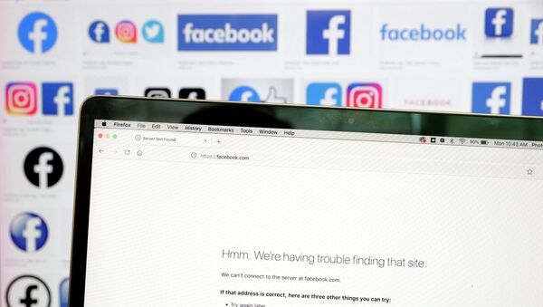 Не работающий сайт социальной сети Facebook из-за глобального сбоя. 4 октября 2021 года - Sputnik Кыргызстан