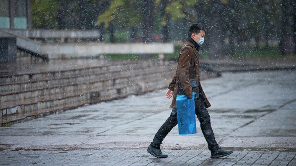 Первый осенний снег в Бишкеке - Sputnik Кыргызстан