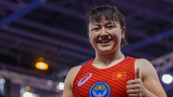 Бронзовая медалистка Олимпийских игр в Токио Мээрим Жуманазарова. Архивное фото - Sputnik Кыргызстан