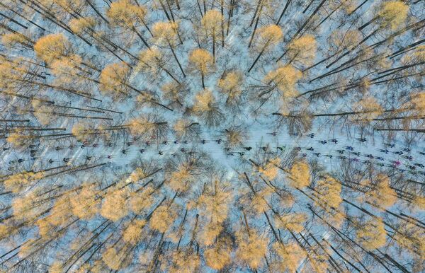 Снимок На лыжах в весну китайского фотографа Чан Сюя, победивший в категории Моя планета, одиночные фотографии конкурса имени Стенина   - Sputnik Кыргызстан