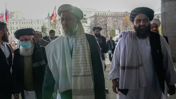 Члены делегации Талибана на международных переговорах в Москве - Sputnik Кыргызстан