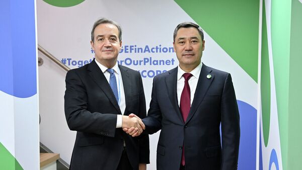 Президент Садыр Жапаров встретился с исполнительным директором Зеленого климатического фонда Янником Глемариком - Sputnik Кыргызстан