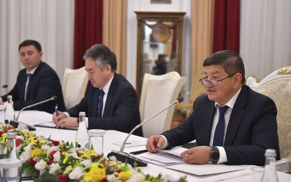 Алардын Европа биримдиги – Борбордук Азия биринчи экономикалык форумунун алкагында жолукканы айтылды - Sputnik Кыргызстан