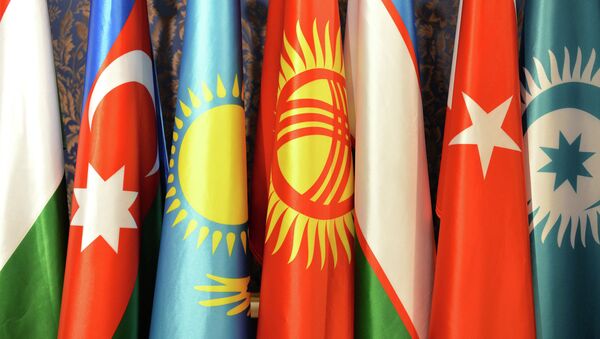 Флаги стран участников Совета сотрудничества тюркоязычных государств. Архивное фото - Sputnik Кыргызстан