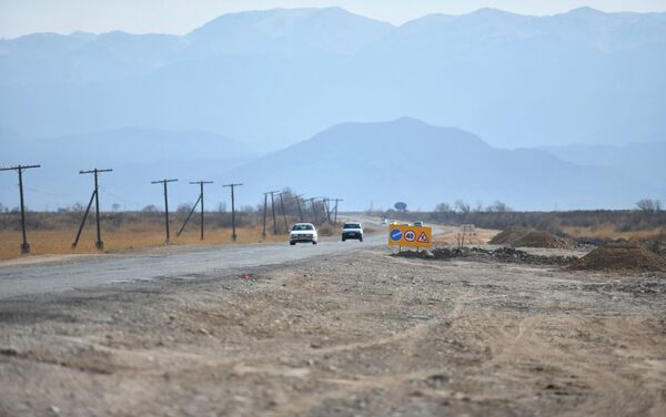 Ход строительства дороги Балыкчи - Каракол - Sputnik Кыргызстан