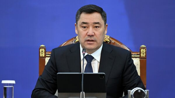 Президент Кыргызстана Садыр Жапаров на первом заседании Антикоррупционного делового совета при президенте КР - Sputnik Кыргызстан